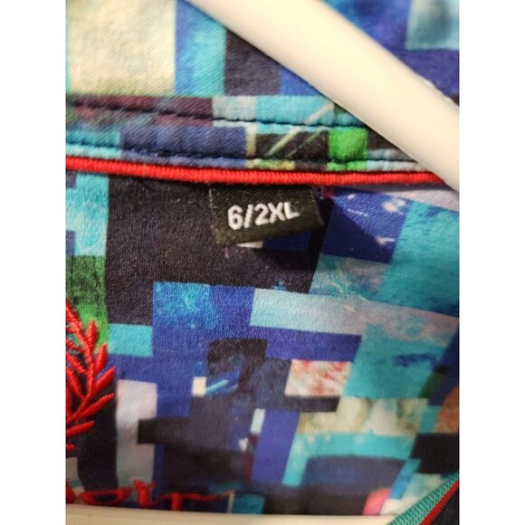 Au Noir Polo Size 6 Short Sleeve Turquoise - Picture 4 of 10